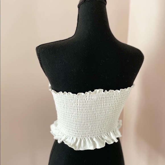 White tube top with fringe - Picture 2 of 2